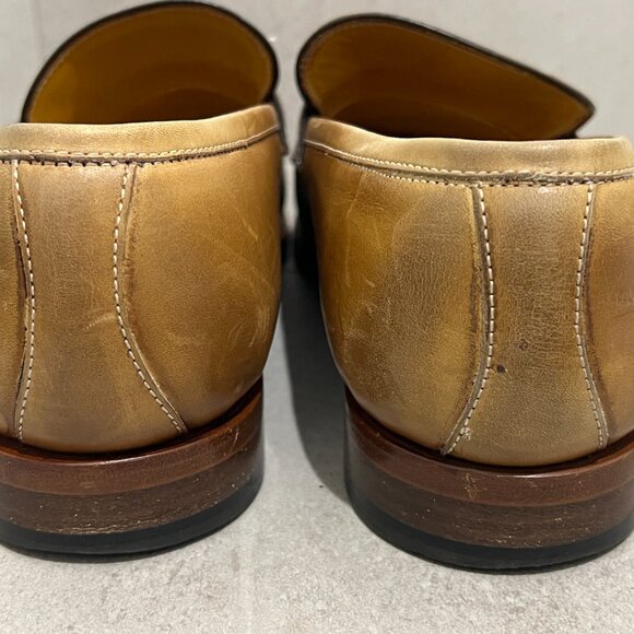 CANALI Light Brown Thick Stitch Penny Loafer Dress Shoes sz 42 US 9 - Picture 5 of 8
